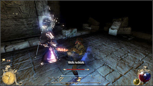 You will learn the location of Dens tomb [Savannah - south-west part] (M8:2) during [Tomb of archpriest Huni], after talking with Dave Spade - Tomb of archpriest Den, Tomb of archpriest Sahura | Quests - Bayan - Quests - Bayan - Two Worlds II Game Guide