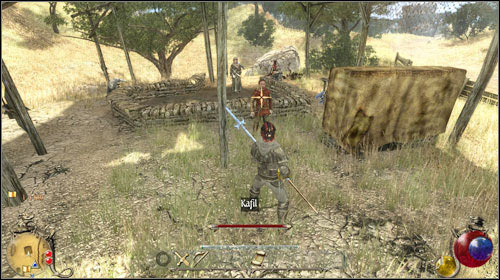 By the path you will meet a man in the middle of building his house - Missing spades, Forged pass | Quests - Bayan - Quests - Bayan - Two Worlds II Game Guide