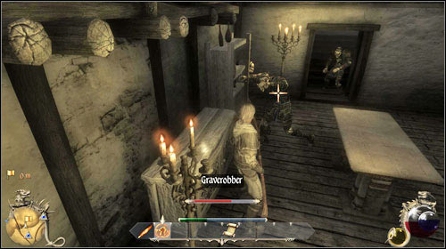 On the cemetery nearby Bayan, you will find a gravedigger who will ask you to deliver a certain package to Hatmandor - Starvation, Lost head | Quests - Bayan - Quests - Bayan - Two Worlds II Game Guide