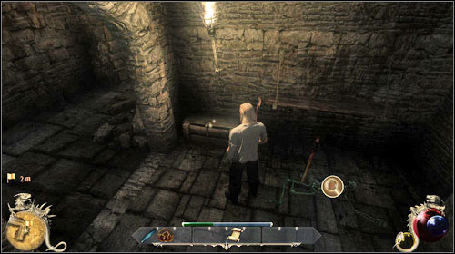 The third runestone is in New Ashos, beyond the Swallows [The Swallows Region], in one of the caves [Ancient Tombs] (M35:1) - The Broken Teleport, The Runestones | Quests - Alsorna - Quests - Alsorna - Two Worlds II Game Guide