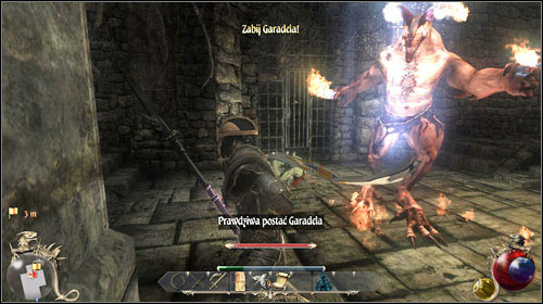 If youve listened to the witch in [Witch Hunt] and decided to follow her plot line and afterwards havent changed your mind in [Garadels Scrolls], you will meet Garadel once you get out of [The Catacombs] (M38:2) - The Witch, The Return, The Demon, Heart of the Demon, Nalias Return & Aidans Survival | Main quests - Chapter III - Main quests - Chapter III - Two Worlds II Game Guide