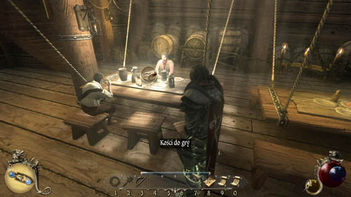 First of all, however, run up the left or right stairs and unlock the door leading to the captain cabin - [01-M] A Quest from a Pirate - Walkthrough - Two Worlds II: Pirates of The Flying Fortress - Game Guide and Walkthrough