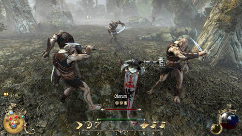 Your task is to beat three groups of Olorums that will be jumping out from the ground - [11-M] The Study - Walkthrough - Two Worlds II: Pirates of The Flying Fortress - Game Guide and Walkthrough