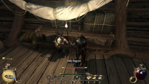 In order to do that, head to the teleport in [1] and move to the island in [2] - [13-M] Glass Jar - Walkthrough - Two Worlds II: Pirates of The Flying Fortress - Game Guide and Walkthrough