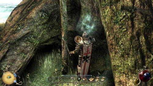 (Optional: You can search the island in [6] and find a locked trapdoor leading to the bootleggers' storage - [30-S] Quercus Robur Lecterus - Walkthrough - Two Worlds II: Pirates of The Flying Fortress - Game Guide and Walkthrough