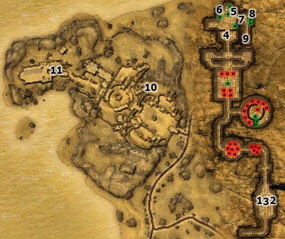 Once you've climbed the stairs and got close to three pedestals, look into the inventory and click on The Glass Map - [32-M] The Archives - Walkthrough - Two Worlds II: Pirates of The Flying Fortress - Game Guide and Walkthrough