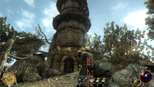 Go down the winding stairs to lower corridors - [34-S] Lighthouse 