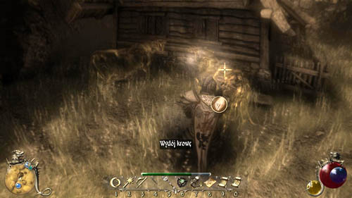 When the Weaver appears again, ask him for a replacement piece of the Fence, and then put it in the place indicated on the map - [45-M] Subconsciousness: Conflict of Generations - Walkthrough - Two Worlds II: Pirates of The Flying Fortress - Game Guide and Walkthrough