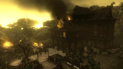 When you're inside run into the short corridor on the right, and then turn right straight away and run up the stairs - [46-M] Subconsciousness: Worldviews in Conflict - Walkthrough - Two Worlds II: Pirates of The Flying Fortress - Game Guide and Walkthrough