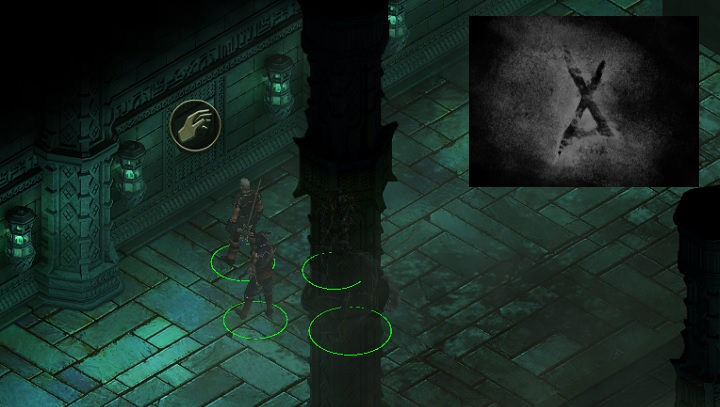 As early as in the second hall of the ruins, you will find a scripture that presents the first fragment of the pattern which has to be drawn on the floor in the main hall of Ocean Spire - Seats of Power - main quest | Haven - Haven - Tyranny Game Guide