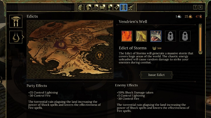 In the mission, you can issue an Edict that will let you gain an advantage over the Scarlet Chorus in the upcoming battle - Standing Tall - main quest | Blade Grave - Blade Grave - Tyranny Game Guide