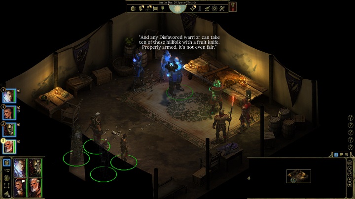 The conversation with the Archons will force you to decide which side you want to support - Taking the Outer Valley - main quest | Scarlet Chorus Camp - Scarlet Chorus Camp - Tyranny Game Guide