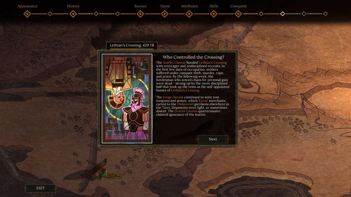 If you put the Chorus in charge, the Disfavored will find it difficult to obtain armor and weapons. - 2nd Year of the Conquest - Conquest - World Map decisions - Tyranny Game Guide