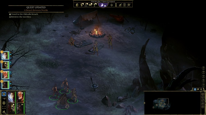 Once the last opponent has fallen, you will be approached by a Sage who sat at the nearby fire - A Breach Between Worlds - main quest | Blade Grave - Blade Grave - Tyranny Game Guide