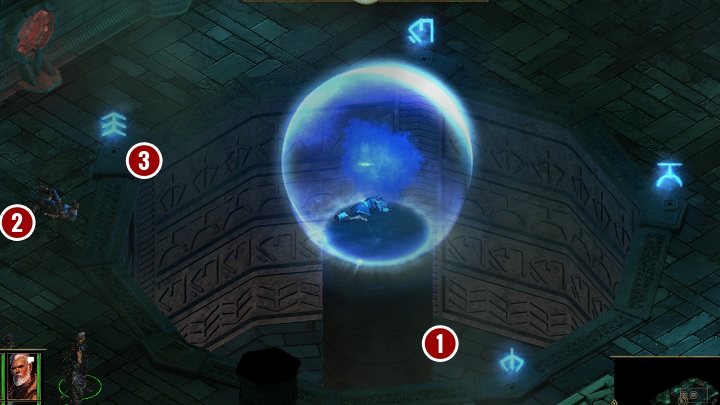 Right behind the place indicated in the picture, there is a central room of the ruins which you see on the above image - A Breach Between Worlds - main quest | Blade Grave - Blade Grave - Tyranny Game Guide