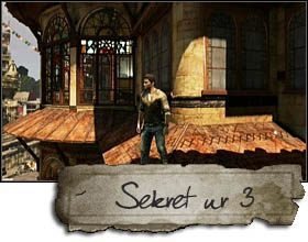 The third treasure was hidden on the roof, next to the previously mentioned square - Uncharted 2: Chapter 6 Desperate Times treasures, secrets - Treasures - Uncharted 2 Guide