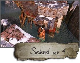 After climbing a rope hanging from the yellow wall (Elena will drop it for you), you have to follow your partner - Uncharted 2: Chapter 22 The Monastery treasures, secrets - Treasures - Uncharted 2 Guide