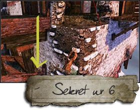 The sixth secret is on the wall of the next tower, which you will reach shortly after you are attacked by an enemy with a rocket launcher - Uncharted 2: Chapter 22 The Monastery treasures, secrets - Treasures - Uncharted 2 Guide