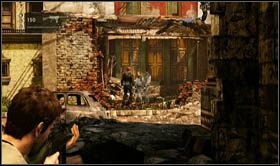 Hidden behind the obstacle and wait for the opponents to regroup, that is they stand in the same spot - Uncharted 2: Urban Warfare part 1, chapter 5 walkthrough - Walkthrough - Uncharted 2 Guide