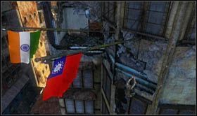 Walk over it and jump to the flagpoles - Uncharted 2: Desperate Times part 1, chapter 6 walkthrough - Walkthrough - Uncharted 2 Guide