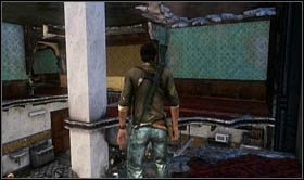 When you get back to the hotel, look for the next concrete fragment of the structure that hangs above the city [secret 5] - Uncharted 2: Desperate Times part 2, chapter 6 walkthrough - Walkthrough - Uncharted 2 Guide