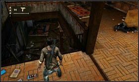 Jump inside the building through a hole in the floor - Uncharted 2: Desperate Times part 3, chapter 6 walkthrough - Walkthrough - Uncharted 2 Guide