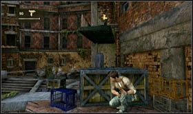 To eliminate him, look to the right - you should see blue boards - Uncharted 2: Theyre Coming With Us, chapter 7 walkthrough - Walkthrough - Uncharted 2 Guide