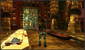 After the beginning of the chapter [secret 1], you can immediately go to the hall in front of you - it has a large sculpture - Uncharted 2: The Citys Secret, chapter 8 walkthrough - Walkthrough - Uncharted 2 Guide