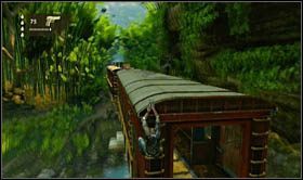 In order to get rid of him easily, jump out of the car and get on its roof - Uncharted 2: Locomotion, chapter 13 walkthrough - Walkthrough - Uncharted 2 Guide