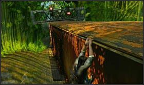 Stick to the left edge to avoid metal constructions - Uncharted 2: Locomotion, chapter 13 walkthrough - Walkthrough - Uncharted 2 Guide