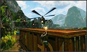 When you reach the (locked) freight car, go around it by sticking to the left edge - Uncharted 2: Locomotion, chapter 13 walkthrough - Walkthrough - Uncharted 2 Guide
