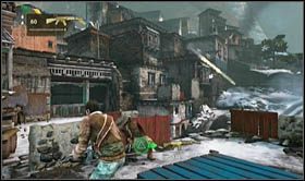 To get to the place where he was, jump to the ground and quickly run up to the next building - Uncharted 2: Cat and Mouse part 2, chapter 20 walkthrough - Walkthrough - Uncharted 2 Guide