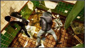 Once Drake shakes off the meeting with the urinal, it is time to finally deal with the thug [1] - Uncharted 3: Chapter 1 - Prologue walkthrough - Walkthrough - Uncharted 3 Drakes Deception Guide