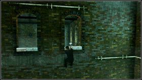 Once inside, we jump to the metal pipes located on the right side [1] - Uncharted 3: Chapter 4 - Run to Ground walkthrough - Walkthrough - Uncharted 3 Drakes Deception Guide