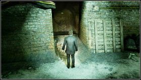 After we jump onto the open bridge, we wait for Charlie [1] to move on with the others - Uncharted 3: Chapter 4 - Run to Ground walkthrough - Walkthrough - Uncharted 3 Drakes Deception Guide