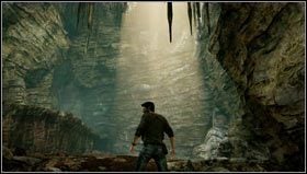 After an unpleasant encounter with spiders, you will find an underground stream [1] - Uncharted 3: Chapter 6 - The Chateau part 2 walkthrough - Walkthrough - Uncharted 3 Drakes Deception Guide