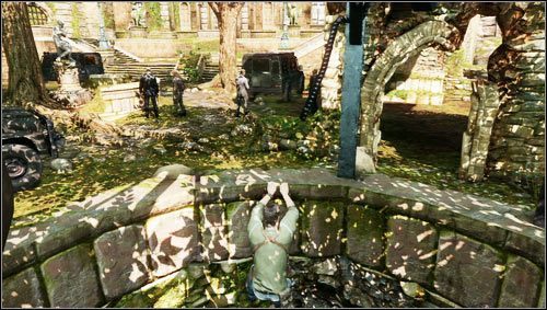 Leaning from the inside of the well, we will notice that our competition has also become interested in the Chateau we explored [1] - Uncharted 3: Chapter 6 - The Chateau part 2 walkthrough - Walkthrough - Uncharted 3 Drakes Deception Guide