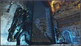 After we clear the area, we approach the gate with a locked wooden beam [1] and open it to let Sullivan in - Uncharted 3: Chapter 8 - The Citadel part 1 walkthrough - Walkthrough - Uncharted 3 Drakes Deception Guide