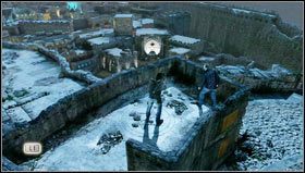 We go out on a small elevation [1] to join Charlie and together with him solve the mystery of the hidden entrance - Uncharted 3: Chapter 8 - The Citadel part 2 walkthrough - Walkthrough - Uncharted 3 Drakes Deception Guide
