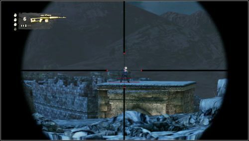 Equipped with a sniper rifle, we hide behind decent cover and take out the enemies using rocket launchers [1] - Uncharted 3: Chapter 8 - The Citadel part 2 walkthrough - Walkthrough - Uncharted 3 Drakes Deception Guide