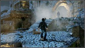 At this point, we will be attacked by a large group of enemies and we will have to leave our heavily exposed position as soon as possible - Uncharted 3: Chapter 8 - The Citadel part 2 walkthrough - Walkthrough - Uncharted 3 Drakes Deception Guide