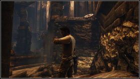 When we enter the room on the left, the door will close behind us and we will stand in front of the mechanism with gears [1] - Uncharted 3: Chapter 11 - As Above, So Below part 1 walkthrough - Walkthrough - Uncharted 3 Drakes Deception Guide