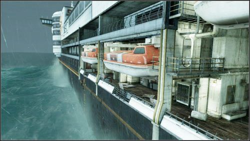 The chapter begins by climbing the ladder to get on board of the pirate ship [1] - Uncharted 3: Chapter 14 - Cruisin for a Bruisin walkthrough - Walkthrough - Uncharted 3 Drakes Deception Guide