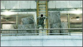 We jump into the lifeboat and, once it breaks off, we climb onto the crane from which it hangs [1] - Uncharted 3: Chapter 14 - Cruisin for a Bruisin walkthrough - Walkthrough - Uncharted 3 Drakes Deception Guide