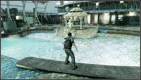 As soon as we finish the main encounter, we get rid of the wave of standard enemies and go through the red gate [1] - Uncharted 3: Chapter 14 - Cruisin for a Bruisin walkthrough - Walkthrough - Uncharted 3 Drakes Deception Guide