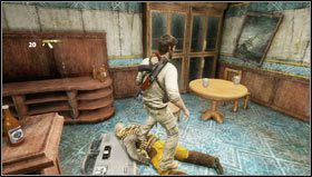 While going across the deck, we will find a pirate standing in the corridor [1] - Uncharted 3: Chapter 14 - Cruisin for a Bruisin walkthrough - Walkthrough - Uncharted 3 Drakes Deception Guide