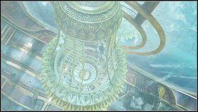 We enter the elevator and activate it [1] and, after a series of unexpected events, find ourselves on top of a large chandelier [2] - Uncharted 3: Chapter 15 - Sink or Swim walkthrough - Walkthrough - Uncharted 3 Drakes Deception Guide