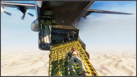 Unfortunately, the entire cargo of the plane will start to fall out - Uncharted 3: Chapter 17 - Stowaway walkthrough - Walkthrough - Uncharted 3 Drakes Deception Guide