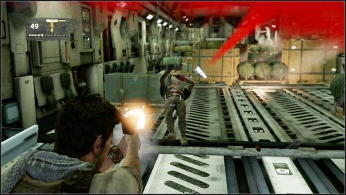 While climbing up, jump on board of the plane and get rid of another enemy [1] - Uncharted 3: Chapter 17 - Stowaway walkthrough - Walkthrough - Uncharted 3 Drakes Deception Guide