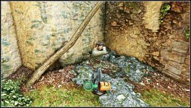 Immediately after acquiring the first grenades [1], jump down and search the corner on the left to find a treasure [2] - Uncharted 3: Chapter 6 treasures guide - Treasures - Uncharted 3 Drakes Deception Guide